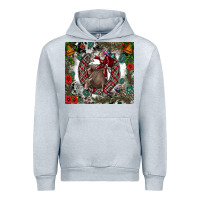 Heather Grey Rodeo Santa Urban Hoodie - CowhideDigitalArt