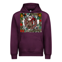 Mauve Wine Rodeo Santa Urban Hoodie - CowhideDigitalArt