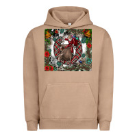 Pigment Burro Rodeo Santa Urban Hoodie - CowhideDigitalArt