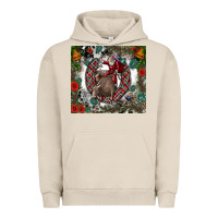 Pigment French Oak Rodeo Santa Urban Hoodie - CowhideDigitalArt