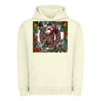 Pigment Pistachio Rodeo Santa Urban Hoodie - CowhideDigitalArt