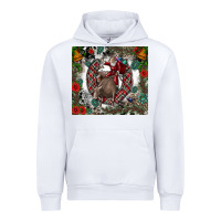 White Rodeo Santa Urban Hoodie - CowhideDigitalArt