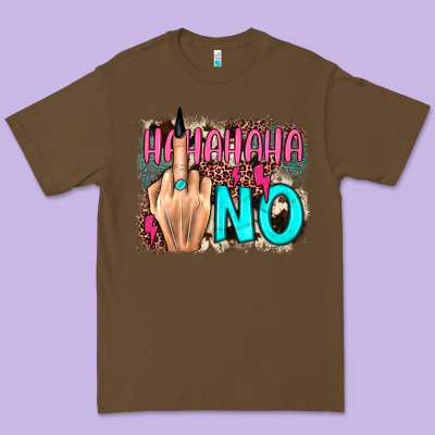 Hahahaha No Leopard Cowhide Premium Tee Designed By Jahusdesignshop