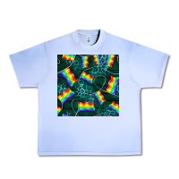 Grape Ice Pride lgbtq flags with leopard seamless pattern Urban Heavy Tee - BundleAndBundleShop