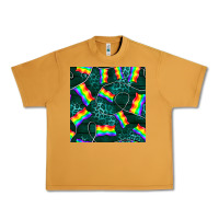 Peanut Butter Pride lgbtq flags with leopard seamless pattern Urban Heavy Tee - BundleAndBundleShop