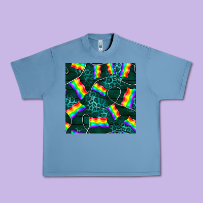 Pride Lgbtq Flags With Leopard Seamless Pattern Urban Heavy Tee Designed By Bundleandbundleshop