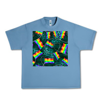Pebble Blue Pride lgbtq flags with leopard seamless pattern Urban Heavy Tee - BundleAndBundleShop