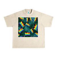 Sandshell Pride lgbtq flags with leopard seamless pattern Urban Heavy Tee - BundleAndBundleShop