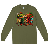 Army Green merry Christmas Long Sleeve Tee - Jasminsmagicworld