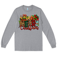 Heather Grey merry Christmas Long Sleeve Tee - Jasminsmagicworld