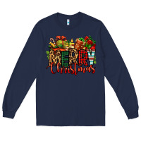 Navy merry Christmas Long Sleeve Tee - Jasminsmagicworld