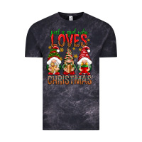 Cloud Black Just a girl who loves Christmas Vintage Tee - NancyCooperArtShop
