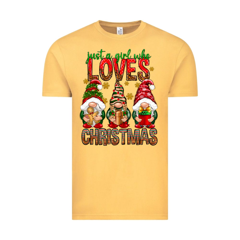Just A Girl Who Loves Christmas Vintage Tee by NancyCooperArtShop | Teevron