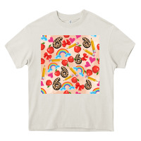 Cream back to school seamless pattern 6 (3600x3600) Heavy Core Tee - AdoDesignShop