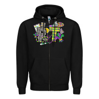 Black respiratory therapist mardi gras Zipper Hoodie - CowGirlArtShop