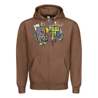 Chestnut respiratory therapist mardi gras Zipper Hoodie - CowGirlArtShop
