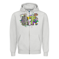 Dove Grey respiratory therapist mardi gras Zipper Hoodie - CowGirlArtShop