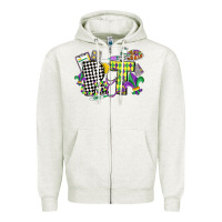 Oatmeal Heather respiratory therapist mardi gras Zipper Hoodie - CowGirlArtShop