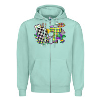 Seafoam respiratory therapist mardi gras Zipper Hoodie - CowGirlArtShop