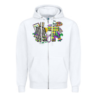 White respiratory therapist mardi gras Zipper Hoodie - CowGirlArtShop
