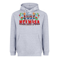 Heather Grey Too busy being hermosa Heavyweight Hoodie - FaDigitalArtStudio