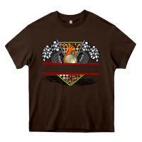 Chocolate Brown race flag and race equipment Heavy Core Tee - AdoDesignShop