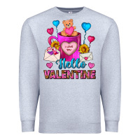 Heather Grey Hello Valentine Valentine's Day Coffee Mug Premium Sweatshirt - FaDigitalArtStudio