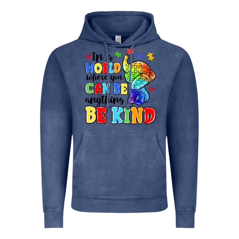 In A World Where You Can Be Anything Be Kind Vintage Hoodie by MaliasSmallBusiness | Teevron