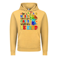 Vintage Mustard in a world where you can be anything be kind Vintage Hoodie - MaliasSmallBusiness