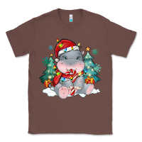 Chestnut cute christmas hippopotamus Classic Tee - MaliasSmallBusiness