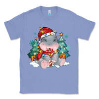 Colony Blue cute christmas hippopotamus Classic Tee - MaliasSmallBusiness
