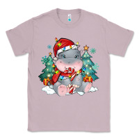Lilac cute christmas hippopotamus Classic Tee - MaliasSmallBusiness