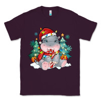 Plum cute christmas hippopotamus Classic Tee - MaliasSmallBusiness