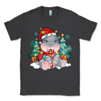 Smoke cute christmas hippopotamus Classic Tee - MaliasSmallBusiness