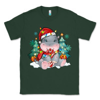 Sports Green cute christmas hippopotamus Classic Tee - MaliasSmallBusiness