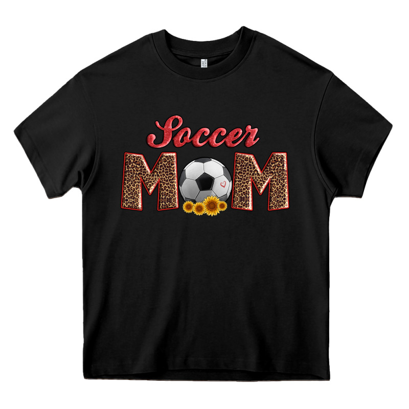 Soccer Mom With Ball And Sunflower Heavy Core Tee by Artiststas | Teevron