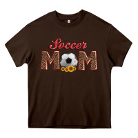 Chocolate Brown soccer mom with ball and sunflower Heavy Core Tee - Artiststas