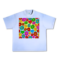 Grape Ice Pride lgbtq flowers and hearts seamless pattern Urban Heavy Tee - BundleAndBundleShop