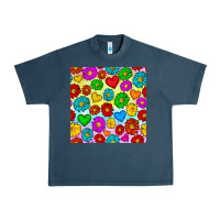 Midnight Navy Pride lgbtq flowers and hearts seamless pattern Urban Heavy Tee - BundleAndBundleShop