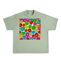 Oil Green Pride lgbtq flowers and hearts seamless pattern Urban Heavy Tee - BundleAndBundleShop
