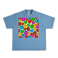 Pebble Blue Pride lgbtq flowers and hearts seamless pattern Urban Heavy Tee - BundleAndBundleShop