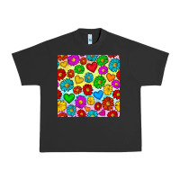 Pigment Black Pride lgbtq flowers and hearts seamless pattern Urban Heavy Tee - BundleAndBundleShop