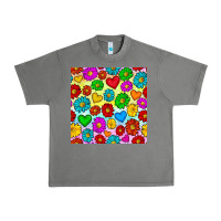 Tornado Pride lgbtq flowers and hearts seamless pattern Urban Heavy Tee - BundleAndBundleShop