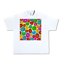 White Pride lgbtq flowers and hearts seamless pattern Urban Heavy Tee - BundleAndBundleShop