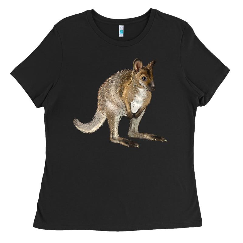 Hand Drawn Wallaby Animal Ladies Tee by LillyAllenDesigns | Teevron