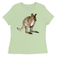 Matcha Hand Drawn Wallaby Animal Ladies Tee - LillyAllenDesigns