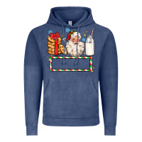 Vintage Denim christmas santa custom name Vintage Hoodie - MaliasSmallBusiness