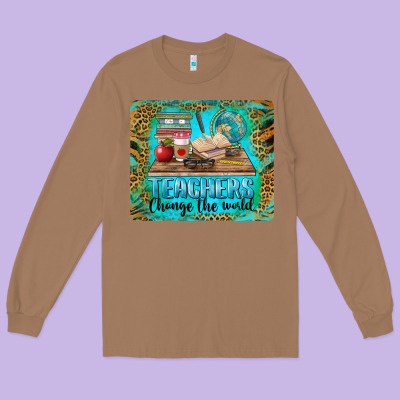 Teachers Change The World Mousepad Long Sleeve Tee Designed By Barkaloodesign