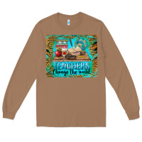 Toasted Coconut teachers change the world mousepad Long Sleeve Tee - BarkalooDesign