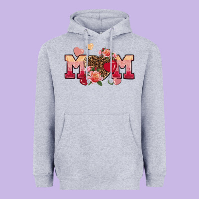 Valentine's Day Mom Heavyweight Hoodie Designed By Fadigitalartstudio